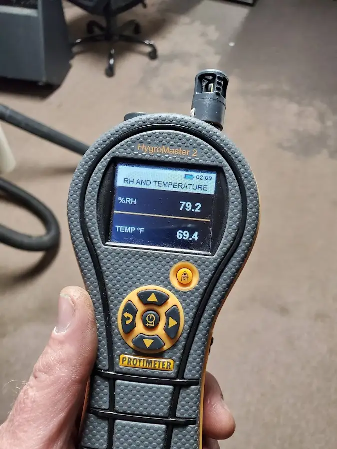 Moisture meter humidity assessment for Fire & Smoke Damage Restoration in Houston